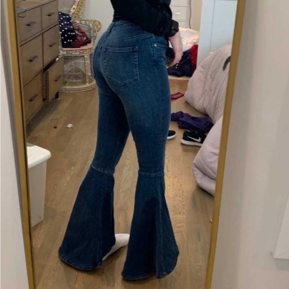 Free People flare jeans mid rise
